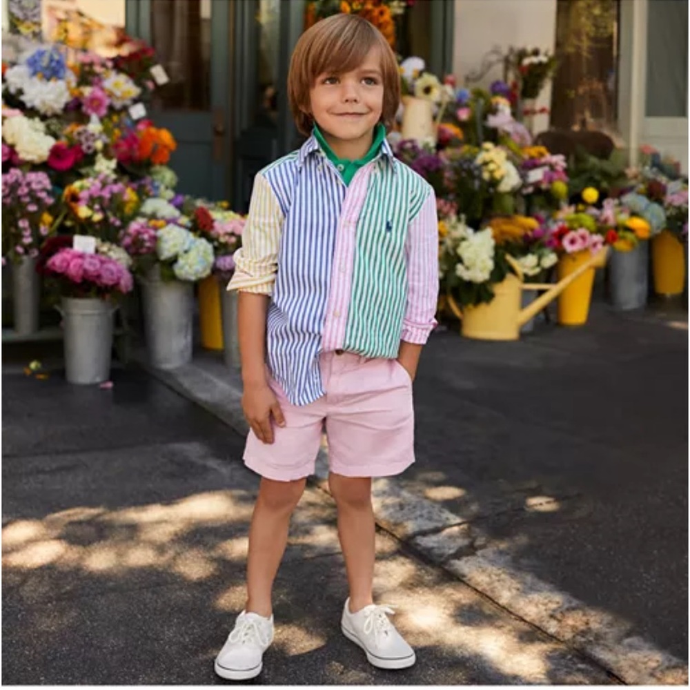 Polo Ralph Lauren Boys Straight Fit Linen Blend Shorts Classic Preppy Summer - Picture 3 of 8